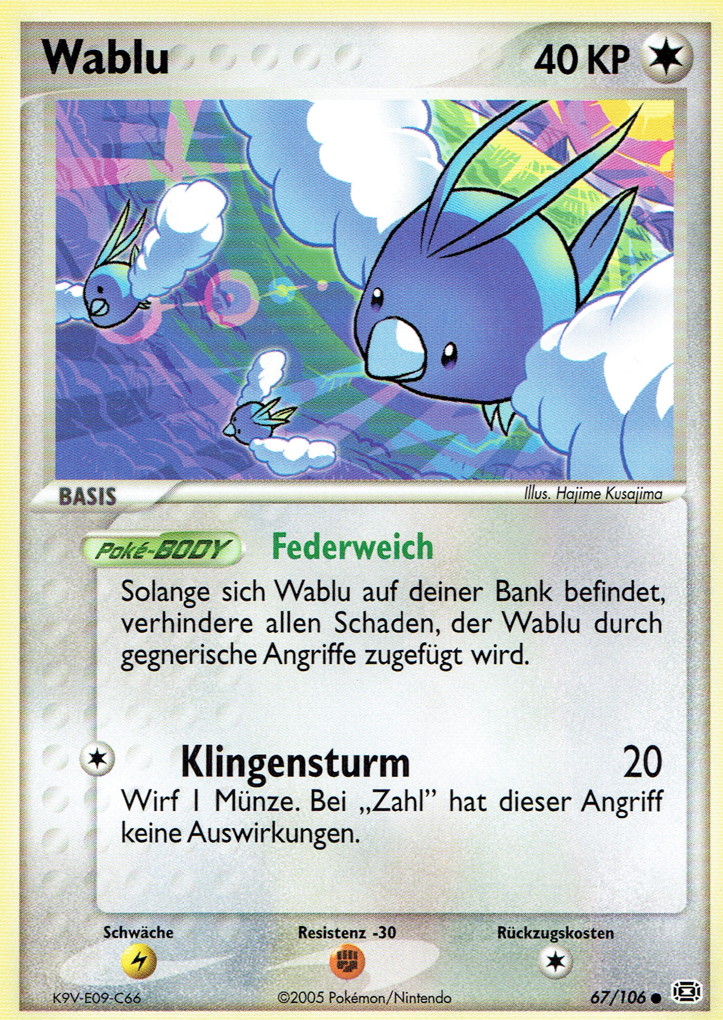 Wablu 67 — EX Emerald (German Pokémon TCG card)