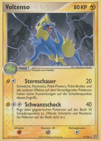 Voltenso 7 — EX Emerald (German Pokémon TCG card)