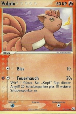 Vulpix 72 — EX Emerald (German Pokémon TCG card)