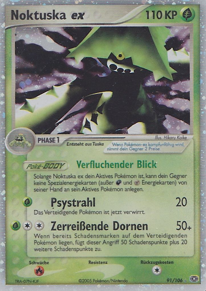 Noktuska ex 91 — EX Emerald (German Pokémon TCG card)