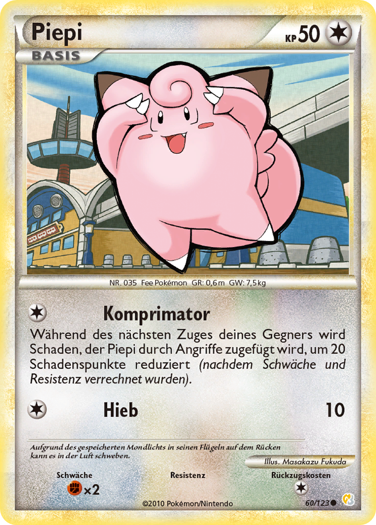 Piepi 60 — HeartGold SoulSilver (German Pokémon TCG card)