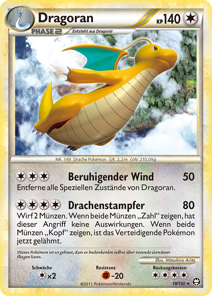 Dragoran 18 — Triumphant (German Pokémon TCG card)