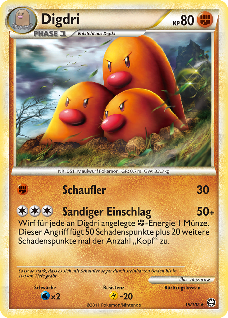 Digdri 19 — Triumphant (German Pokémon TCG card)
