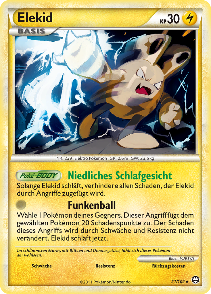 Elekid 21 — Triumphant (German Pokémon TCG card)