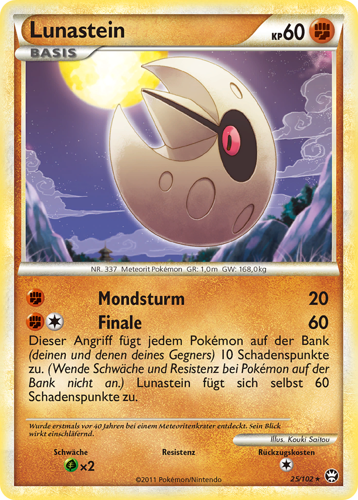 Lunastein 25 — Triumphant (German Pokémon TCG card)
