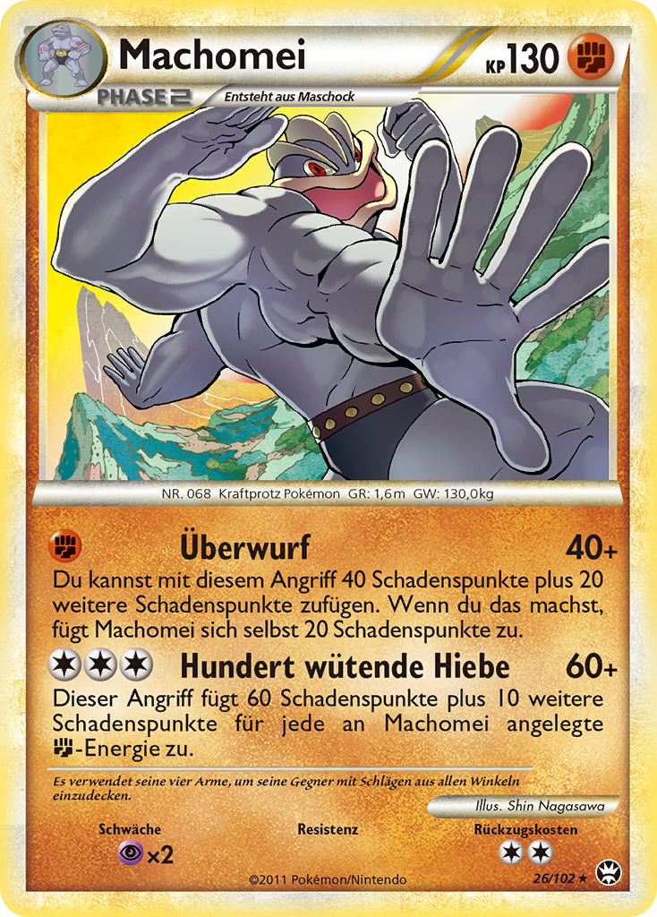 Machomei 26 — Triumphant (German Pokémon TCG card)