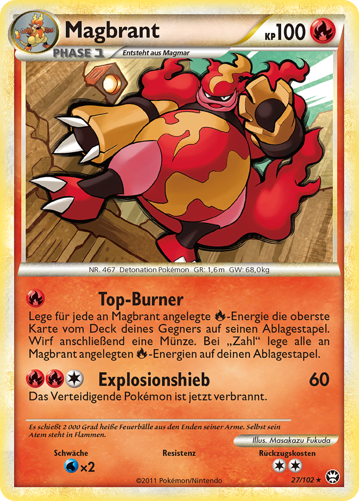 Magbrant 27 — Triumphant (German Pokémon TCG card)