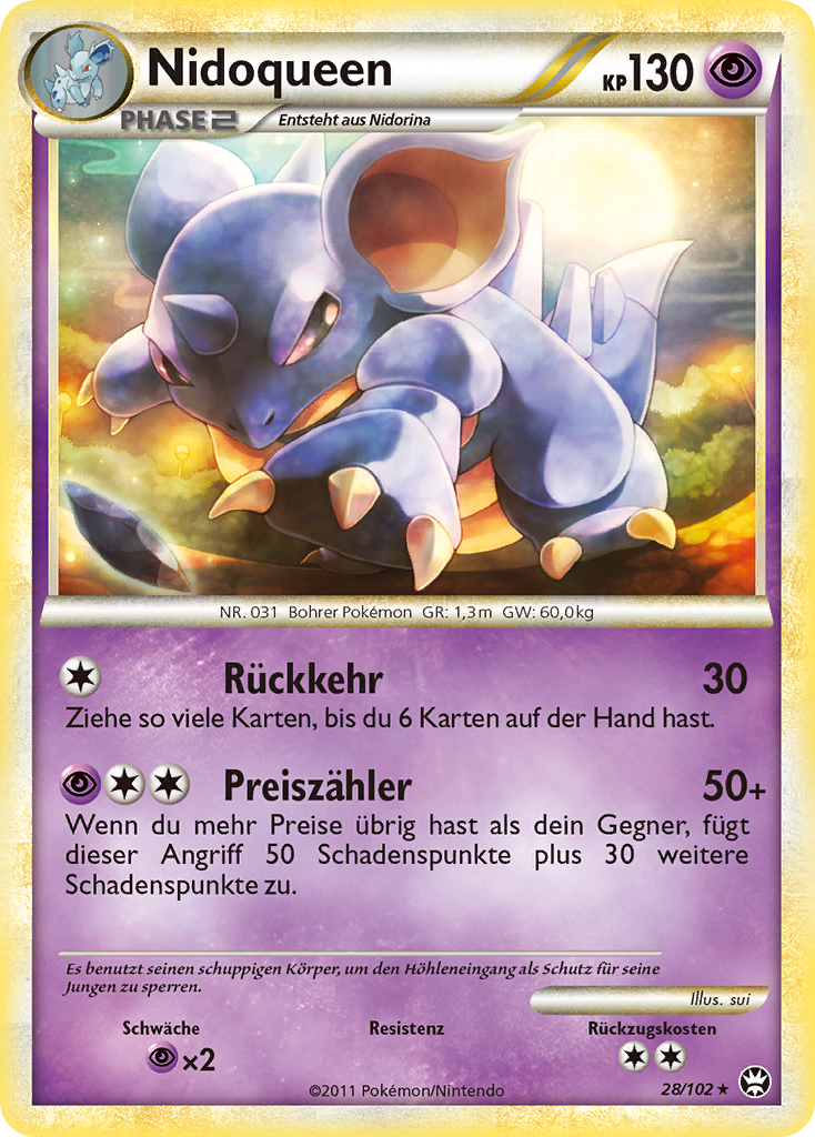Nidoqueen 28 — Triumphant (German Pokémon TCG card)
