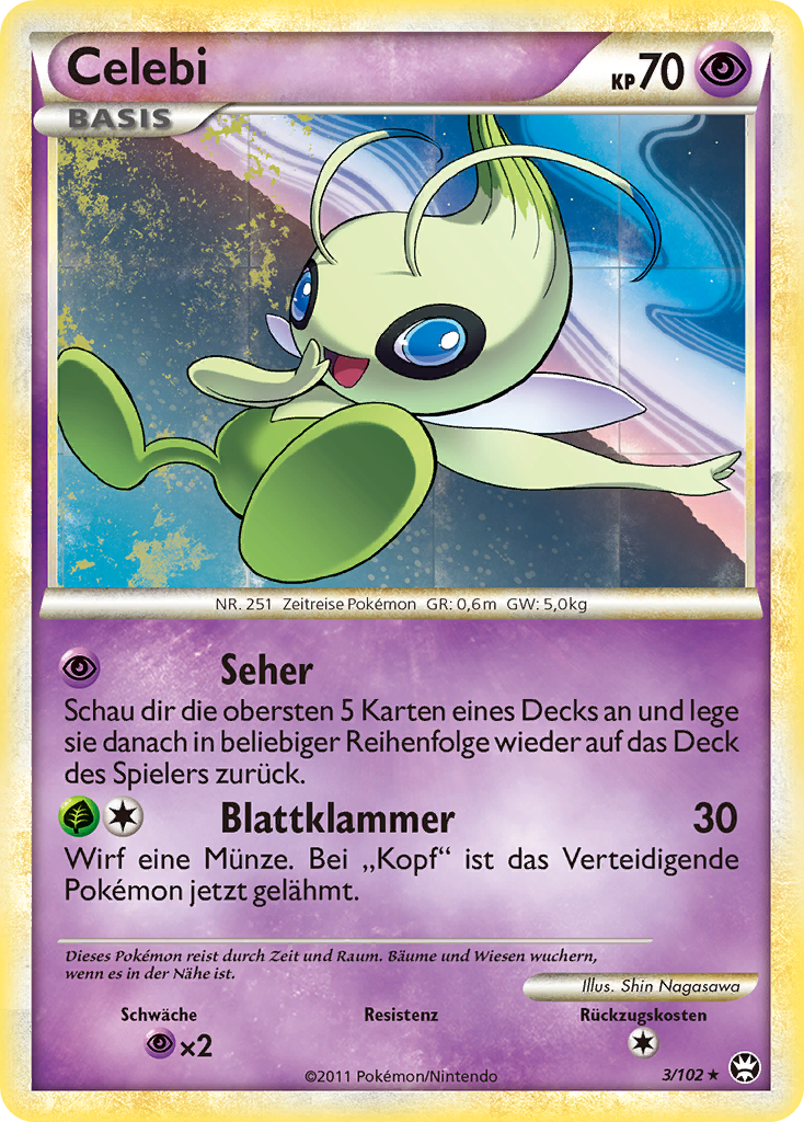 Celebi 3 — Triumphant (German Pokémon TCG card)