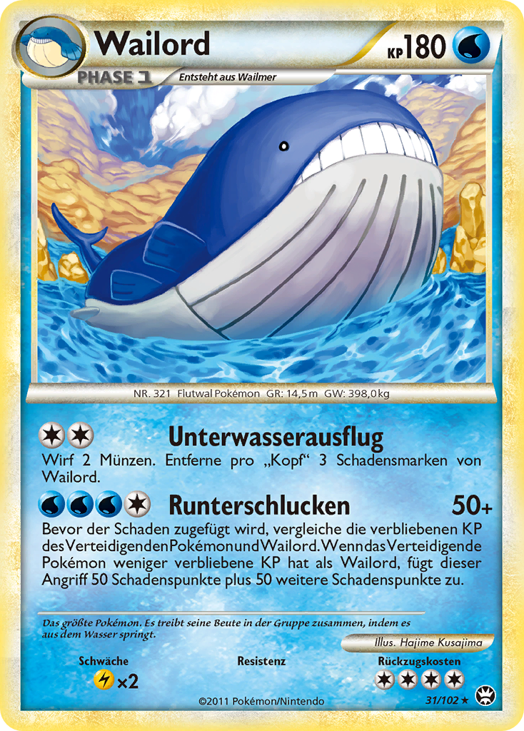 Wailord 31 — Triumphant (German Pokémon TCG card)