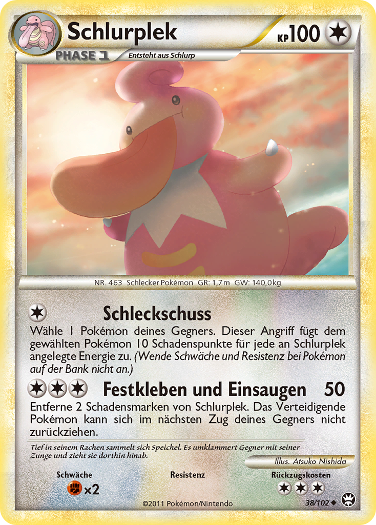 Schlurplek 38 — Triumphant (German Pokémon TCG card)