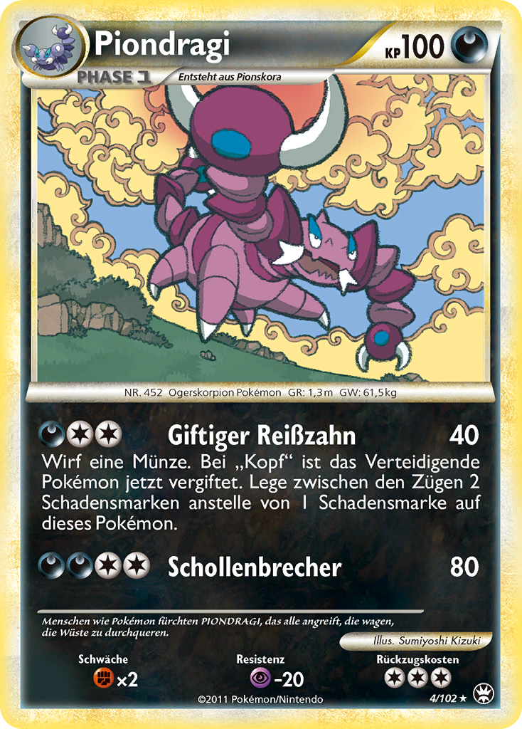 Piondragi 4 — Triumphant (German Pokémon TCG card)