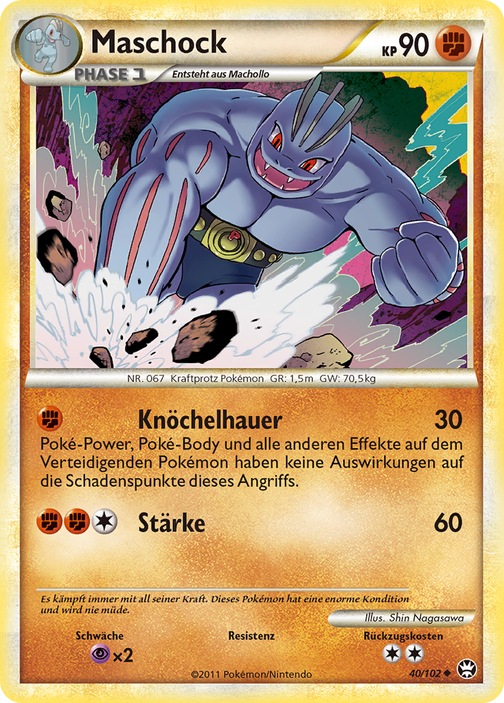Maschock 40 — Triumphant (German Pokémon TCG card)