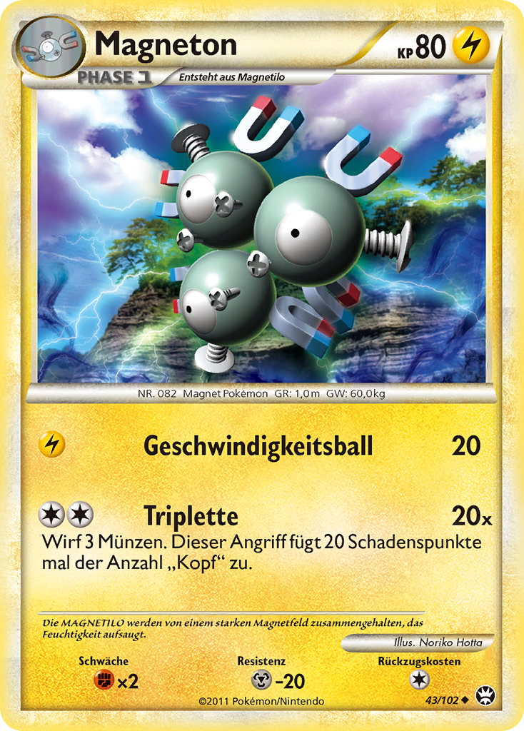 Magneton 43 — Triumphant (German Pokémon TCG card)