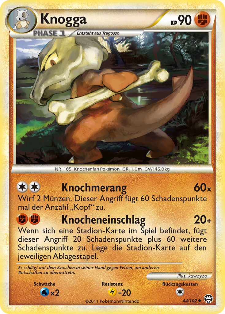 Knogga 44 — Triumphant (German Pokémon TCG card)