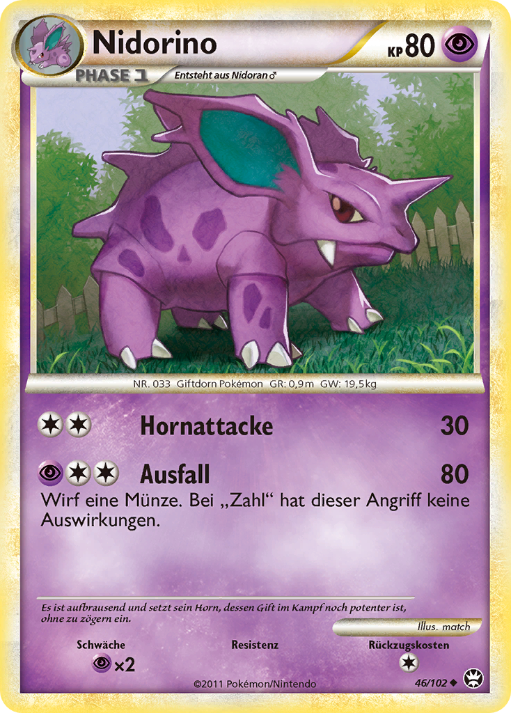 Nidorino 46 — Triumphant (German Pokémon TCG card)