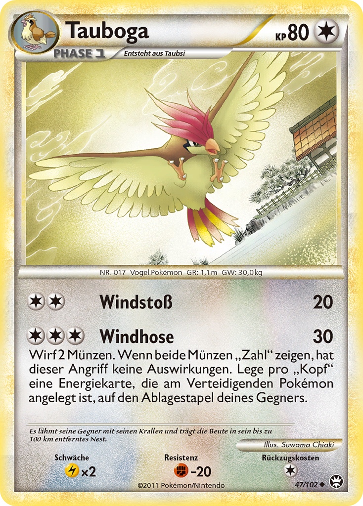 Tauboga 47 — Triumphant (German Pokémon TCG card)