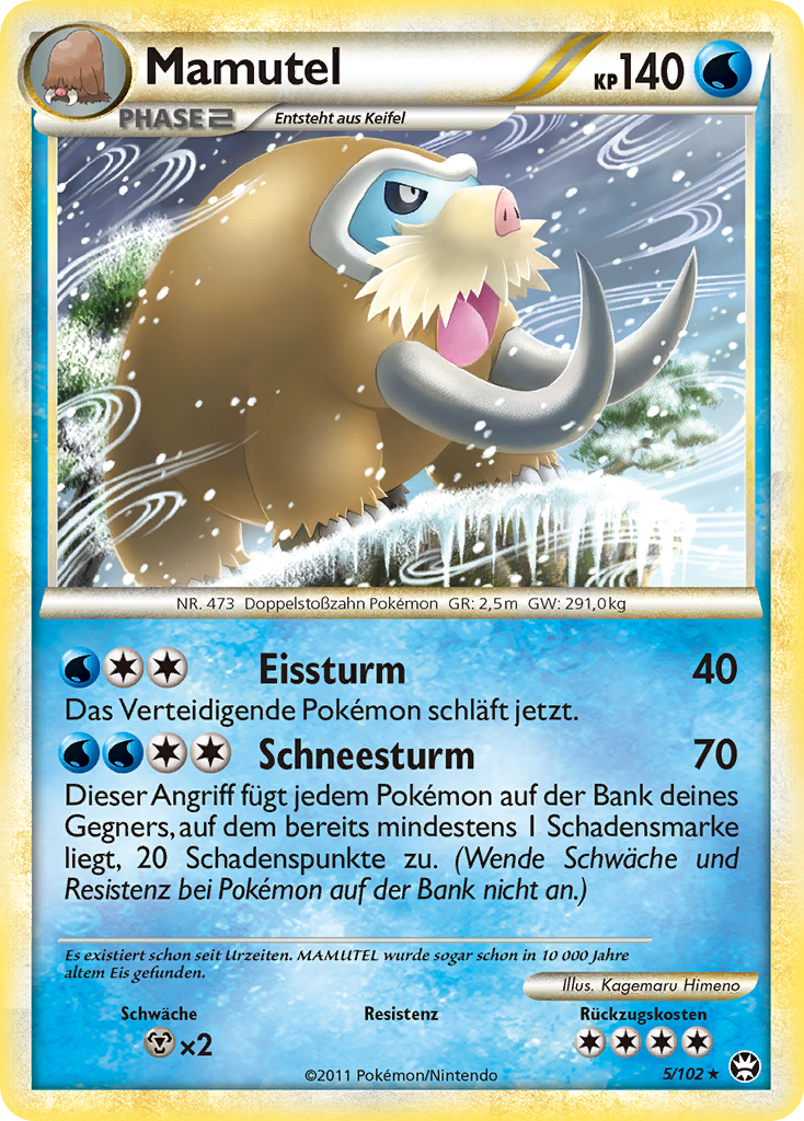 Mamutel 5 — Triumphant (German Pokémon TCG card)