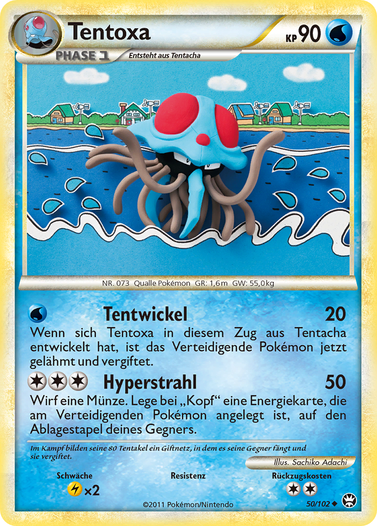 Tentoxa 50 — Triumphant (German Pokémon TCG card)