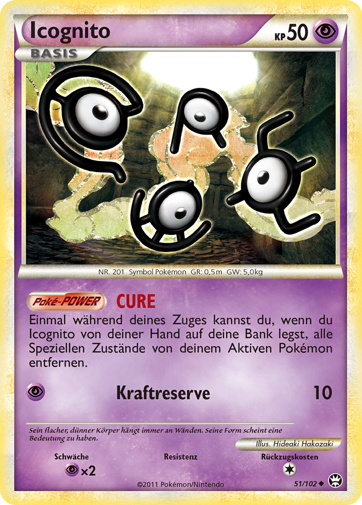 Icognito 51 — Triumphant (German Pokémon TCG card)