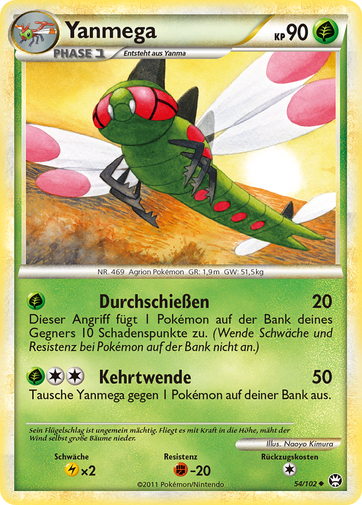 Yanmega 54 — Triumphant (German Pokémon TCG card)