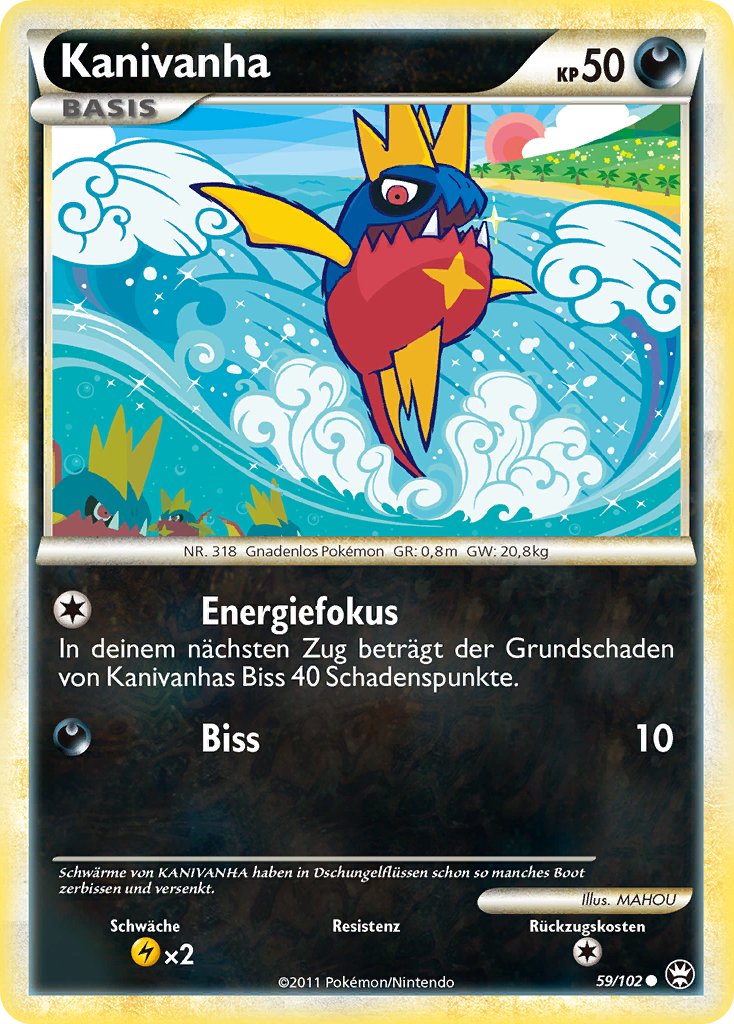 Kanivanha 59 — Triumphant (German Pokémon TCG card)