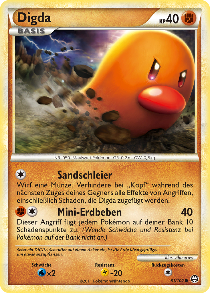 Digda 61 — Triumphant (German Pokémon TCG card)
