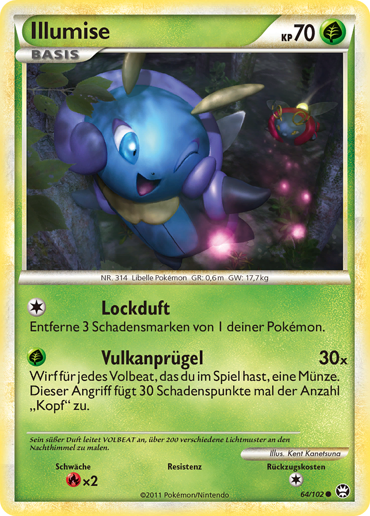 Illumise 64 — Triumphant (German Pokémon TCG card)