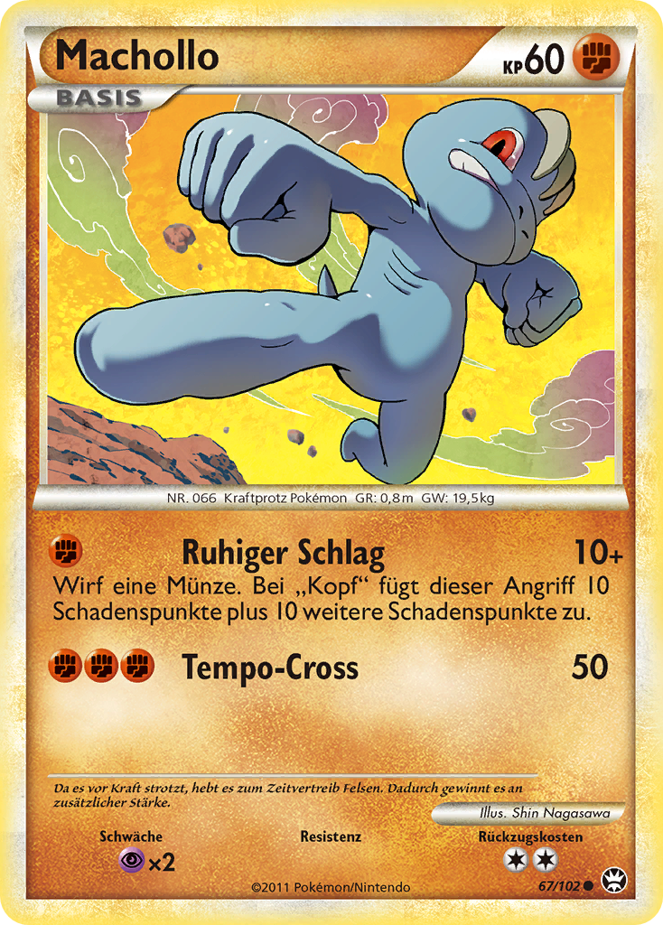 Machollo 67 — Triumphant (German Pokémon TCG card)