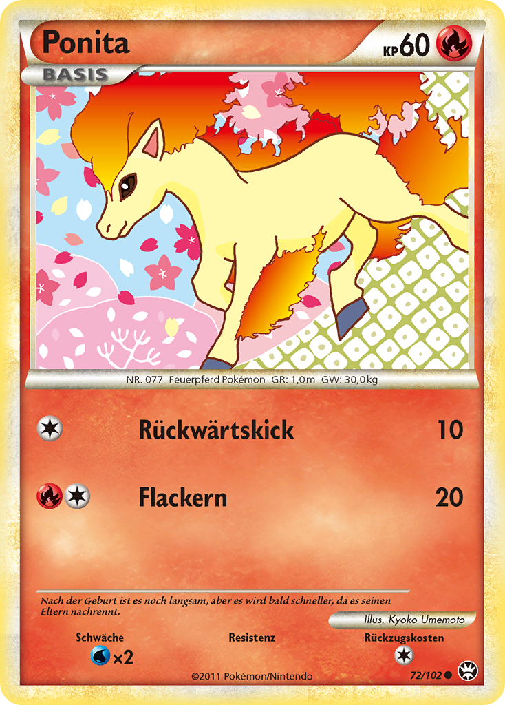 Ponita 72 — Triumphant (German Pokémon TCG card)