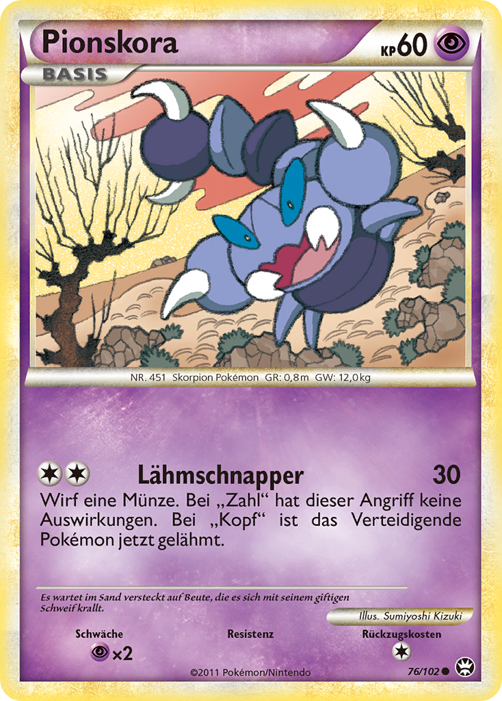 Pionskora 76 — Triumphant (German Pokémon TCG card)