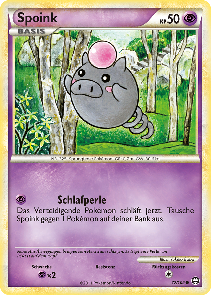 Spoink 77 — Triumphant (German Pokémon TCG card)