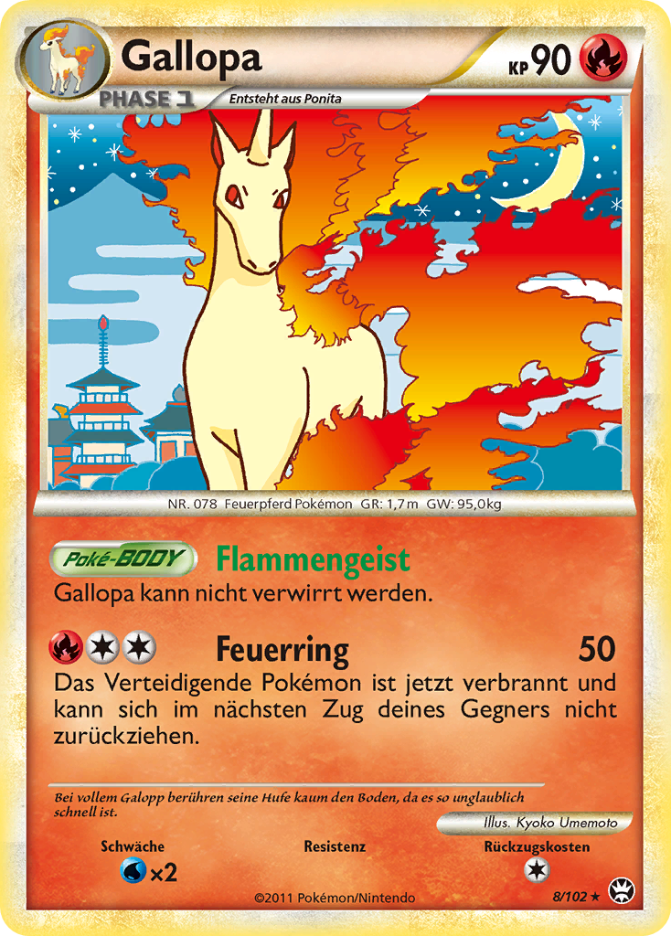 Gallopa 8 — Triumphant (German Pokémon TCG card)
