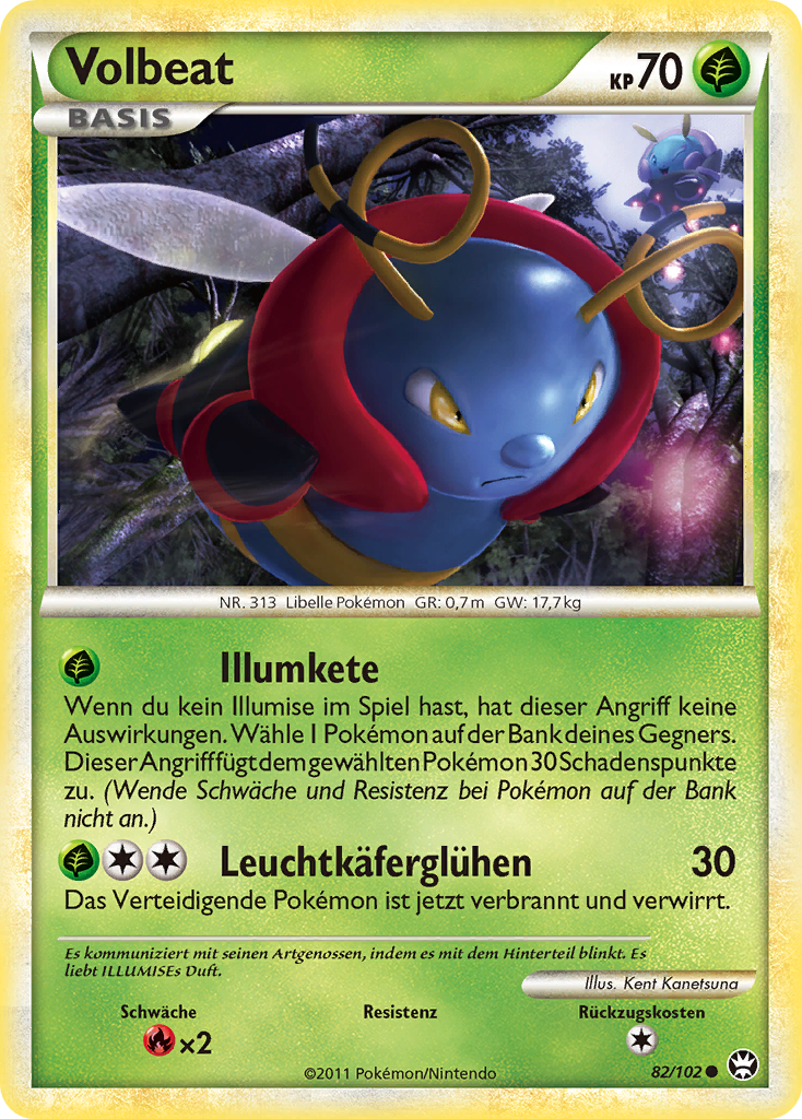 Volbeat 82 — Triumphant (German Pokémon TCG card)