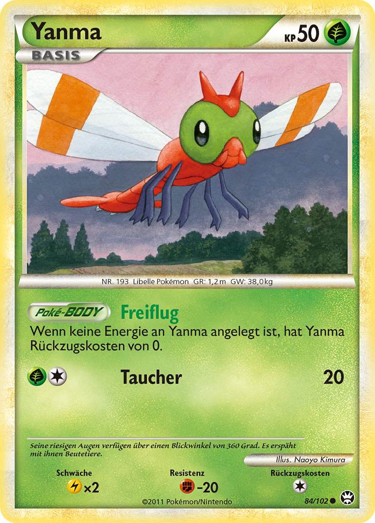 Yanma 84 — Triumphant (German Pokémon TCG card)