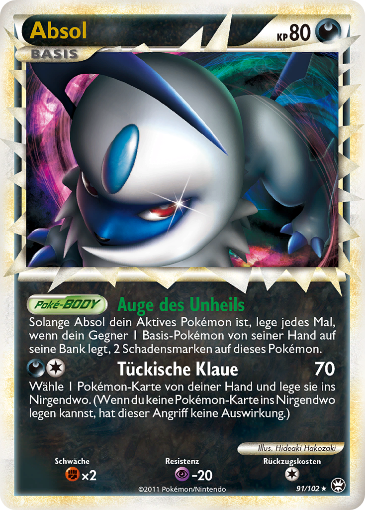 Absol 91 — Triumphant (German Pokémon TCG card)