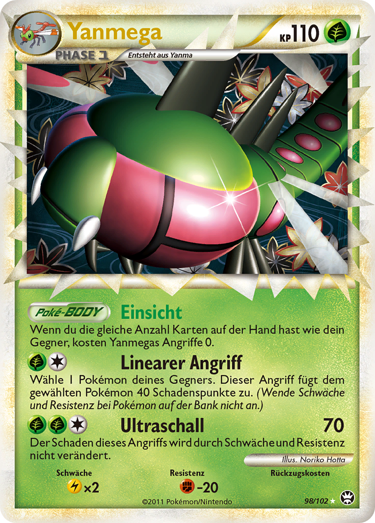 Yanmega 98 — Triumphant (German Pokémon TCG card)
