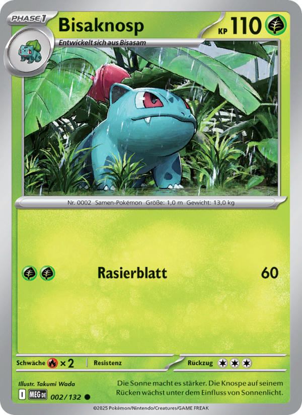 Bisaknosp 002 — Mega Evolution (German Pokémon TCG card)
