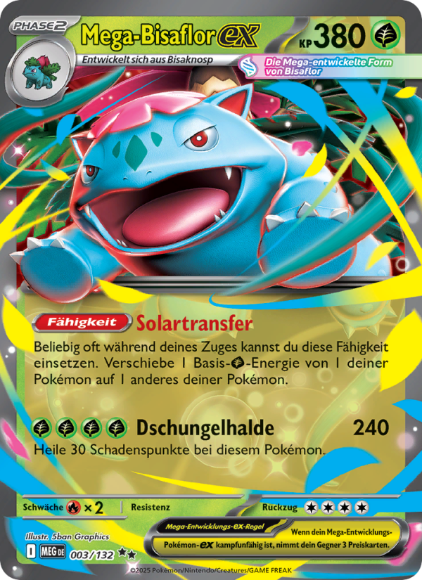 Mega-Bisaflor-ex 003 — Mega Evolution (German Pokémon TCG card)