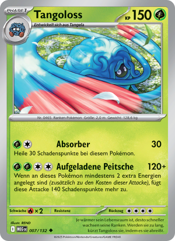 Tangoloss 007 — Mega Evolution (German Pokémon TCG card)