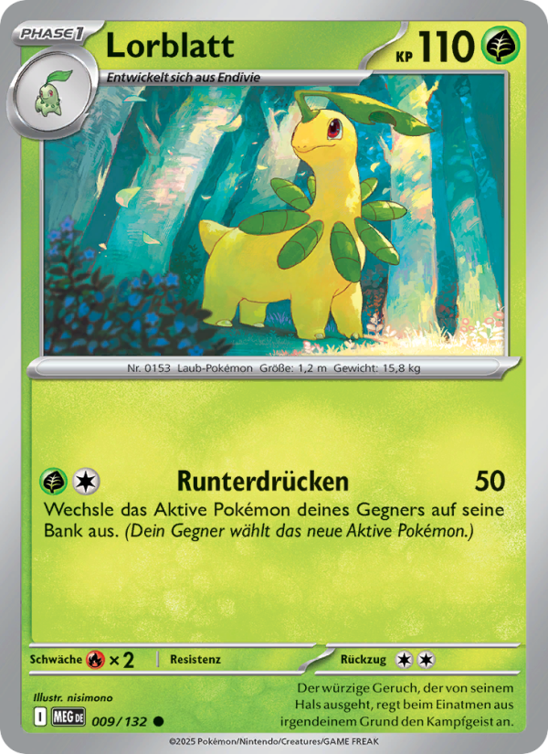 Lorblatt 009 — Mega Evolution (German Pokémon TCG card)