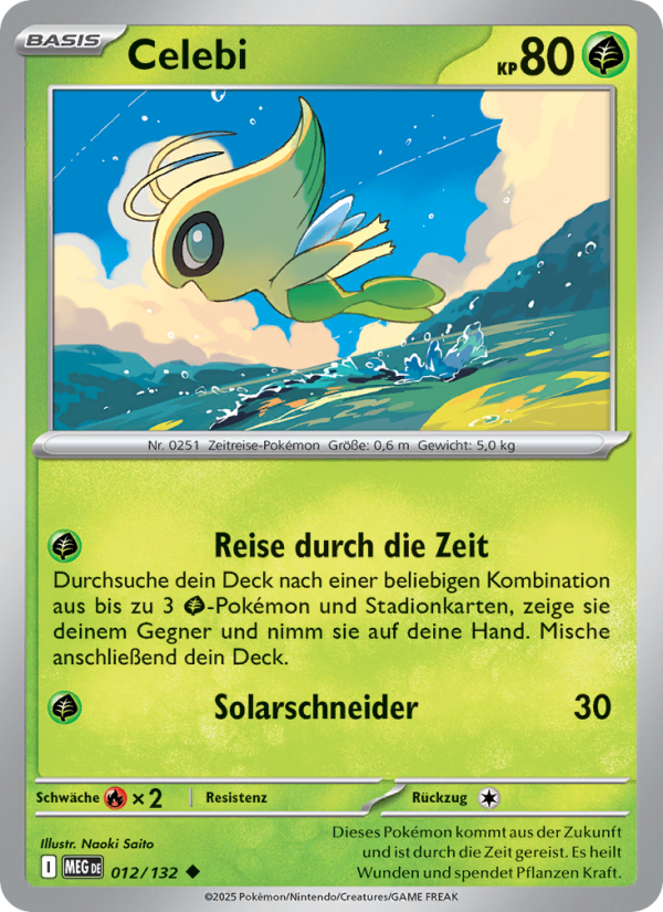 Celebi 012 — Mega Evolution (German Pokémon TCG card)