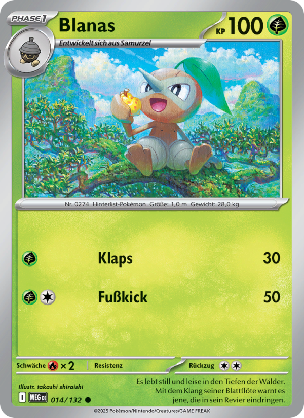 Blanas 014 — Mega Evolution (German Pokémon TCG card)