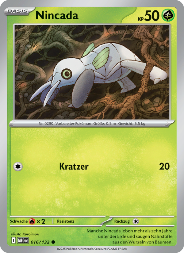 Nincada 016 — Mega Evolution (German Pokémon TCG card)