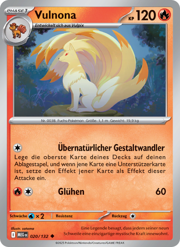 Vulnona 020 — Mega Evolution (German Pokémon TCG card)