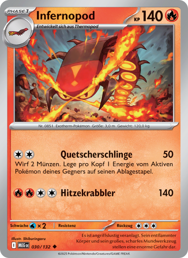 Infernopod 030 — Mega Evolution (German Pokémon TCG card)