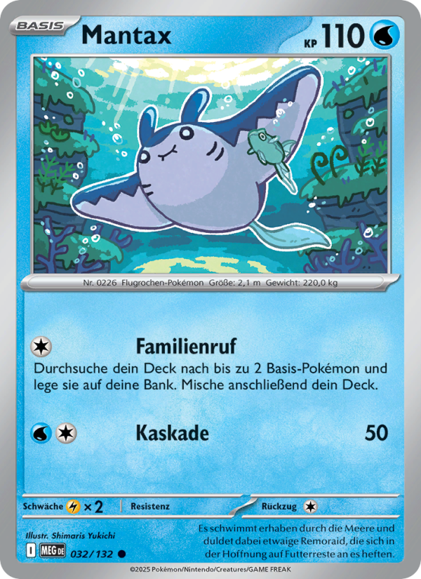 Mantax 032 — Mega Evolution (German Pokémon TCG card)