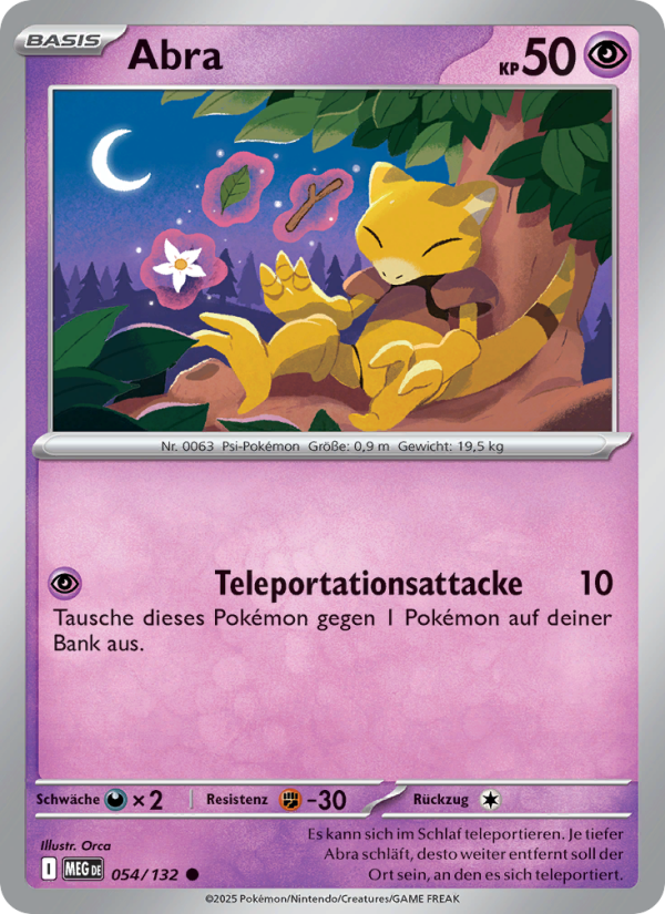 Abra 054 — Mega Evolution (German Pokémon TCG card)