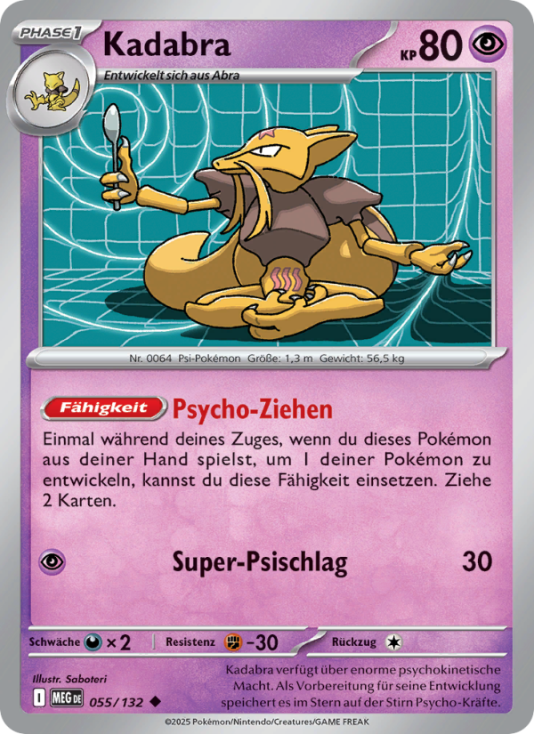 Kadabra 055 — Mega Evolution (German Pokémon TCG card)