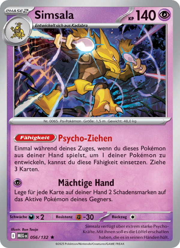 Simsala 056 — Mega Evolution (German Pokémon TCG card)